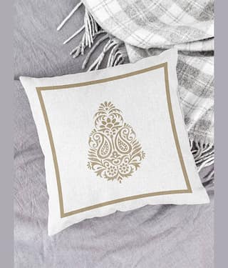 Houzzcode Single White Pillow Cover