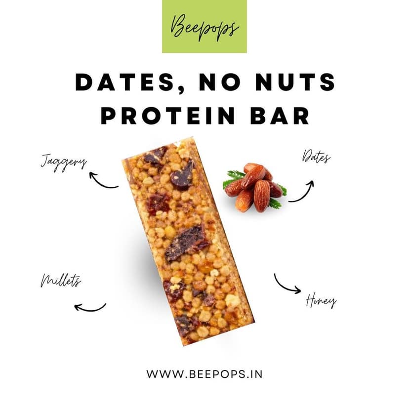 BeePops Protein Bars-Dates & No Nuts (30G) view 7