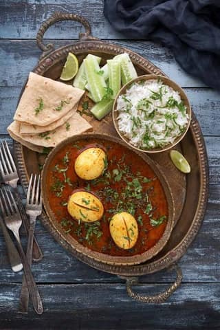 Anda waali combo thali
