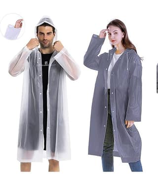 Infispace Pack of 1 Unisex Raincoat With Hood | Waterproof Rain Poncho | Material | Reusable | Lightweight | Universal Size | Raincoat for Men and Women raincoat raincoat lightwaight raincoat plastick raincoat hiking raincoat barsati rainsuit for r