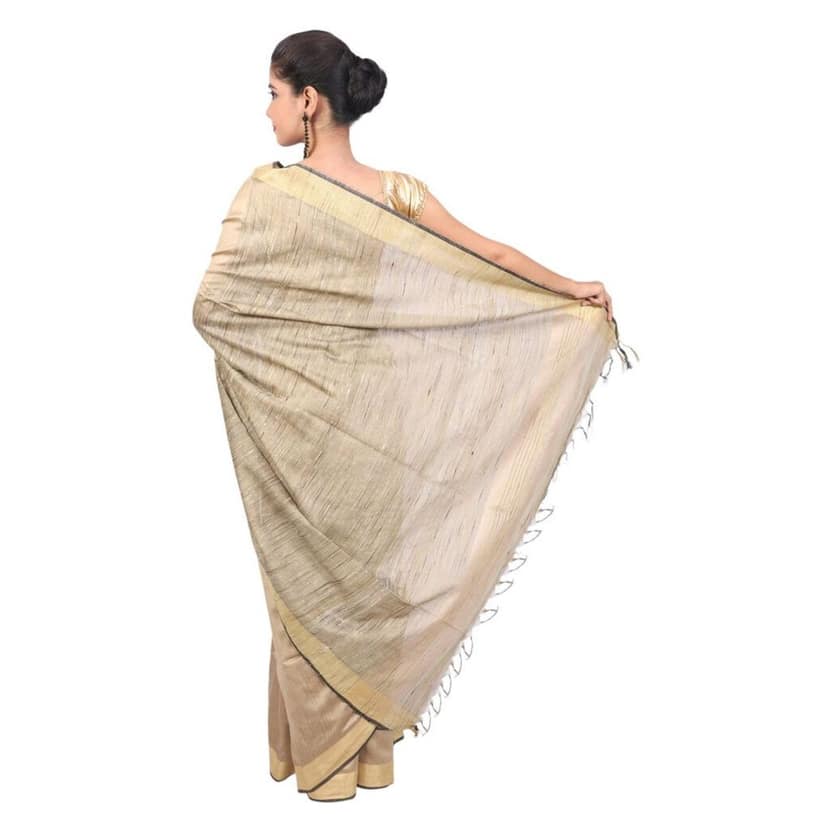 HANDLOOM KOSA SAREE WITH BLOUSE (SKU - 1ST110121120 SAREE- 165) view 4