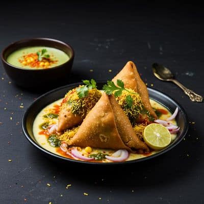 Kadi Samosa Chaat