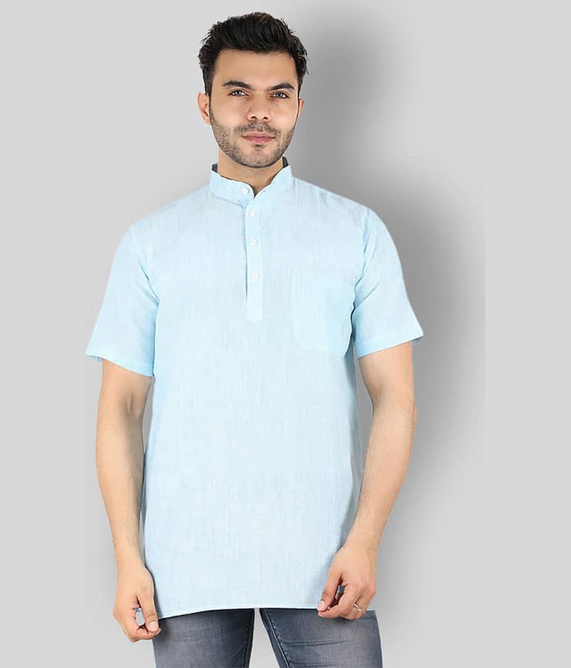 Latest Chikan Pink Cotton Kurta Single