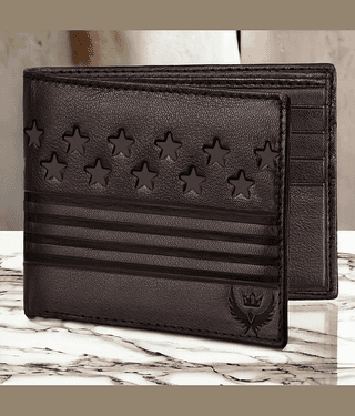 Lorenz Blue 100% Leather Men's RFID Wallet ( Pack of 1 )
