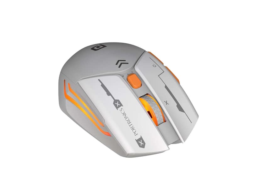 Portronics Vader Max Bluetooth 5.3 & 2.4 GHz, 6-Button Control, DPI Up to 2400, Rechargeable Mouse - Gray