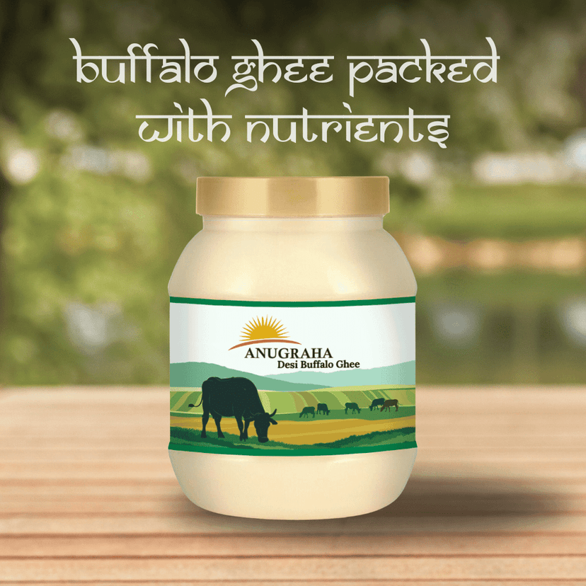 Anugraha Organic Grass-Fed Buffalo Ghee | Pure Desi Bilona Ghee | Cultured Vedic Ghee | 100% Natural & Traditional Processed (500 ml Pack of 8) - 4 Litre view 6