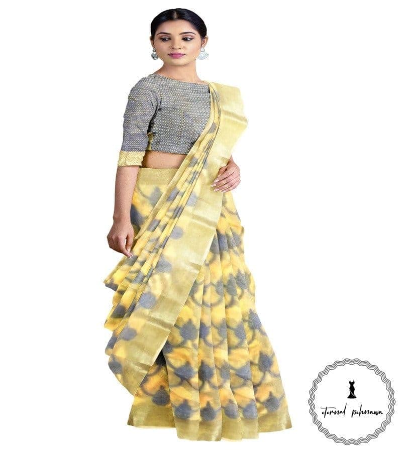Banarasi Cotton Saree With Zari Work In Attractive Colours view 10
