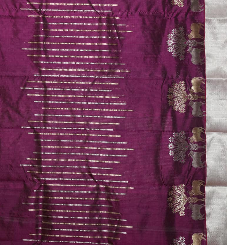 Handloom Chanderi Pattu Silk Saree view 3