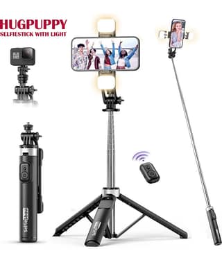 HUG PUPPY Bluetooth Selfie Flash Light ( Black )