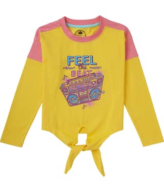 Cub Mcpaws Pack of 1 Girls Cotton T-Shirts ( Yellow )