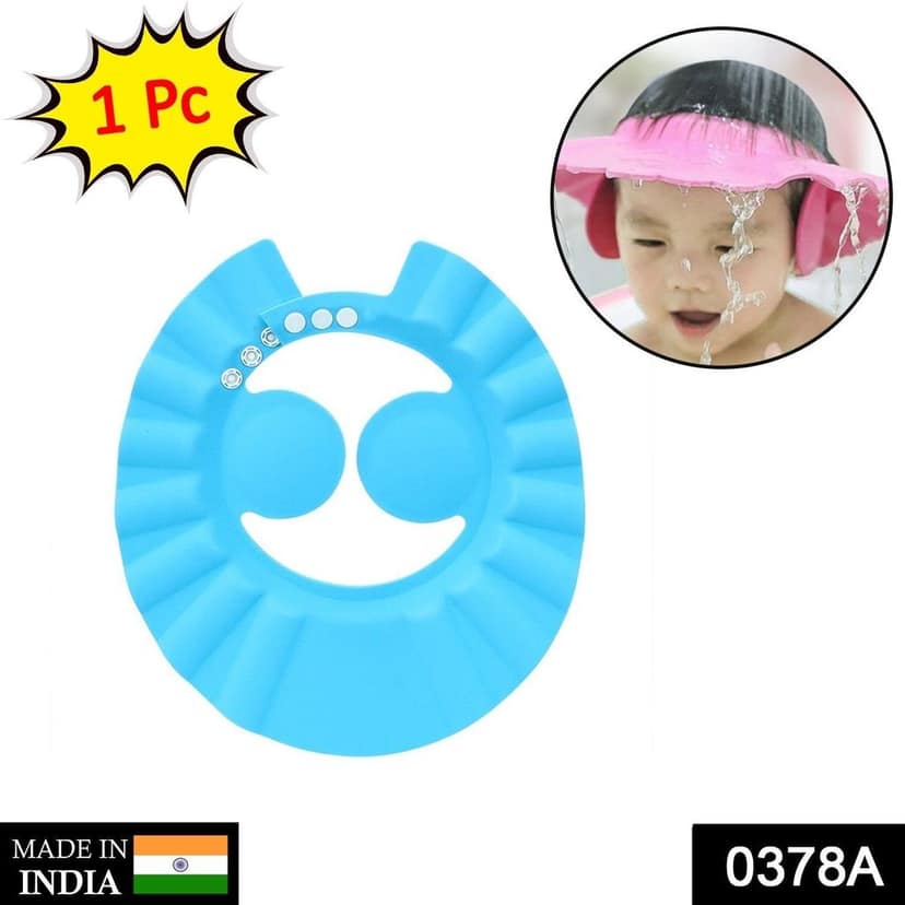 Adjustable Baby Shower Cap – Soft & Safe Bathing Hat for Eye and Ear Protection view 2