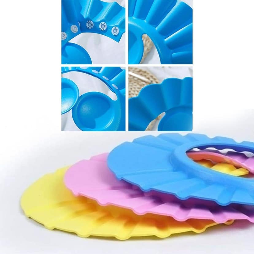 Adjustable Baby Shower Cap – Soft & Safe Bathing Hat for Eye and Ear Protection view 3