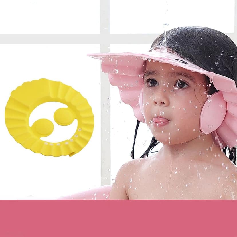 Adjustable Baby Shower Cap – Soft & Safe Bathing Hat for Eye and Ear Protection view 4