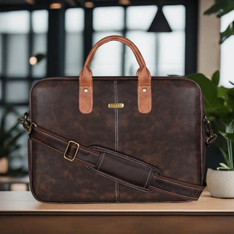 LOREM 10L Faux Leather Messenger Bag For Men & Women New-UF view 2
