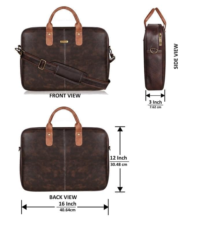 LOREM 10L Faux Leather Messenger Bag For Men & Women New-UF view 3