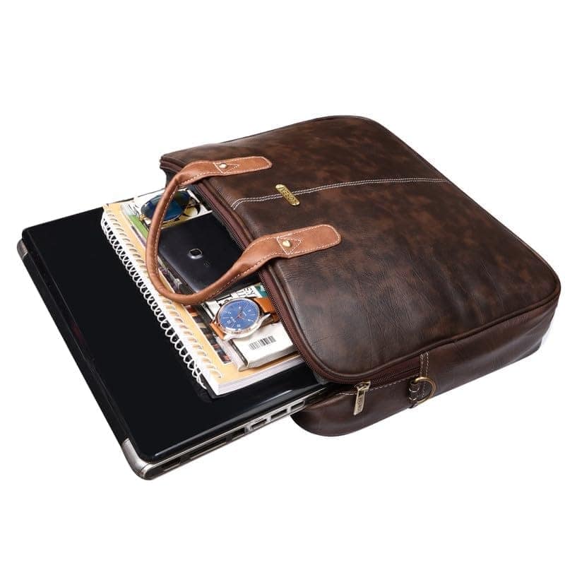 LOREM 10L Faux Leather Messenger Bag For Men & Women New-UF view 5