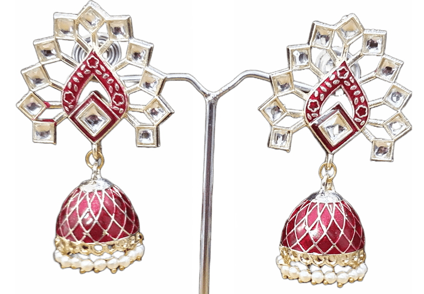 Kundan Beautiful Partywear Earrings view 2