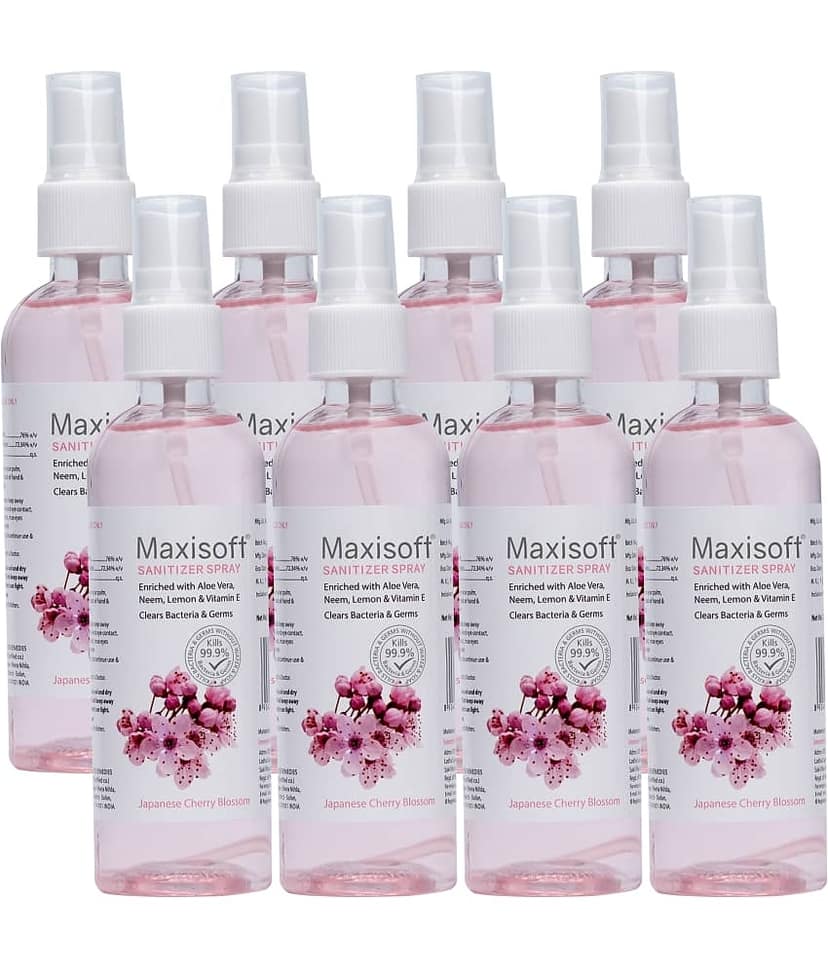 MAXISOFT - Antibacterial Hand Sanitizer 120 mL ( Pack of 8 )