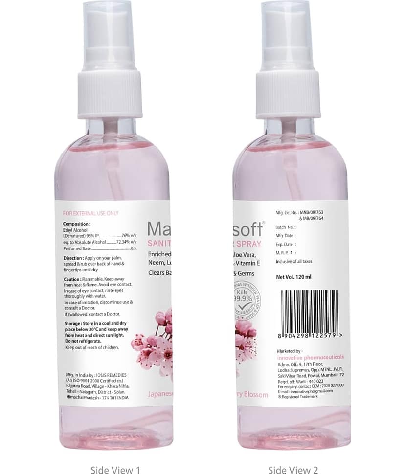 MAXISOFT - Antibacterial Hand Sanitizer 120 mL ( Pack of 8 ) view 2