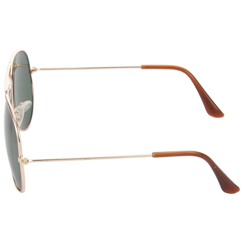 HRINKAR Pilot And Rectangular Stylish Sunglasses For Men And Women (Green And Brown Lens | Gold And Brown Frame - HCMB097) With Free Paper 3D Glass view 4