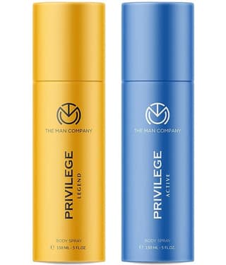 The Man Company Privilege Deodorants for Men - Legend & Active| Premium Fragrance Body Spray | Long-Lasting Smell | Everyday Use Deo - (150ml* 2)