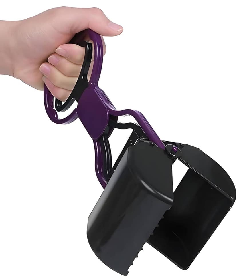 Heavy Duty Pet Pooper Scooper with One-Hand Spring Handle | Portable Dog & Cat Waste Picker for Lawn, Garden, Backyard, Street & Outdoor Cleaning (Original)