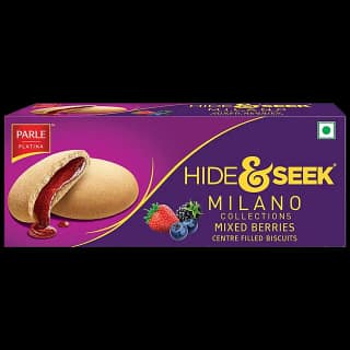 Parle Hide & Seek - Milano Centre Filled Mixed Berries Biscuits, Rich Taste, 75 G