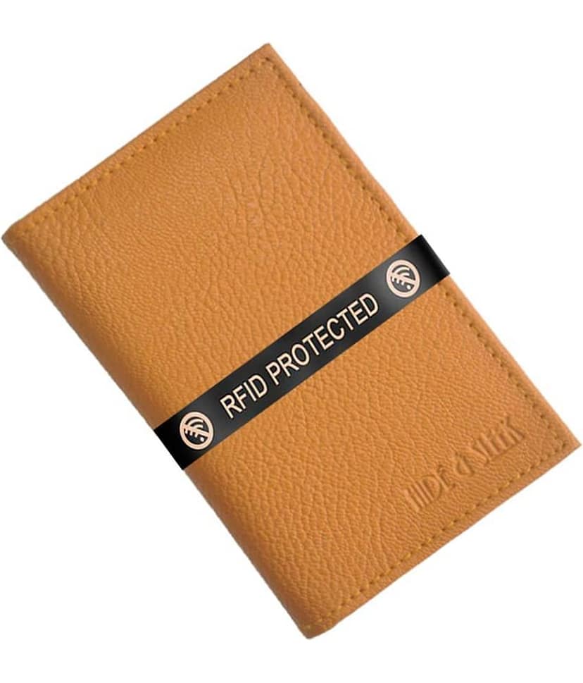 Hide&Sleek RFID Protected Brown Rexine Card Holder view 2