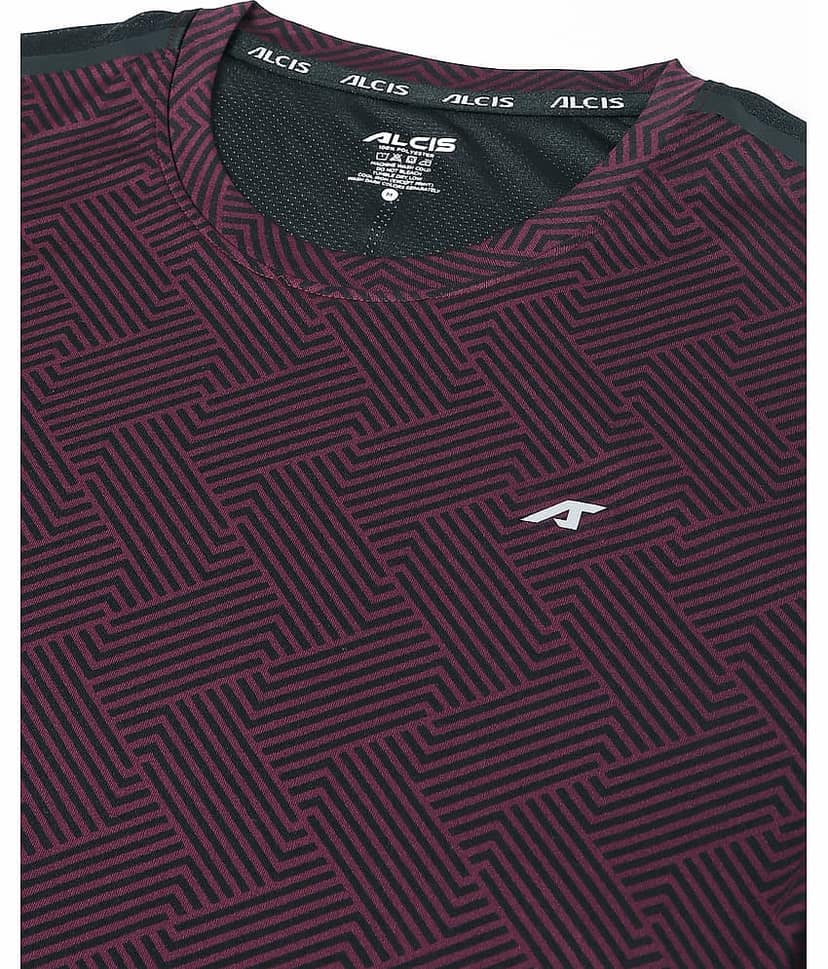 Alcis Grey Polyester Slim Fit Men's Sports T-Shirt ( Pack of 1 ) view 2