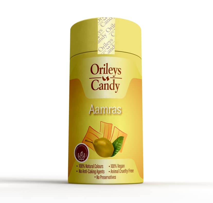 Orileys Candy - Aamras - Round Tin, 250 gm