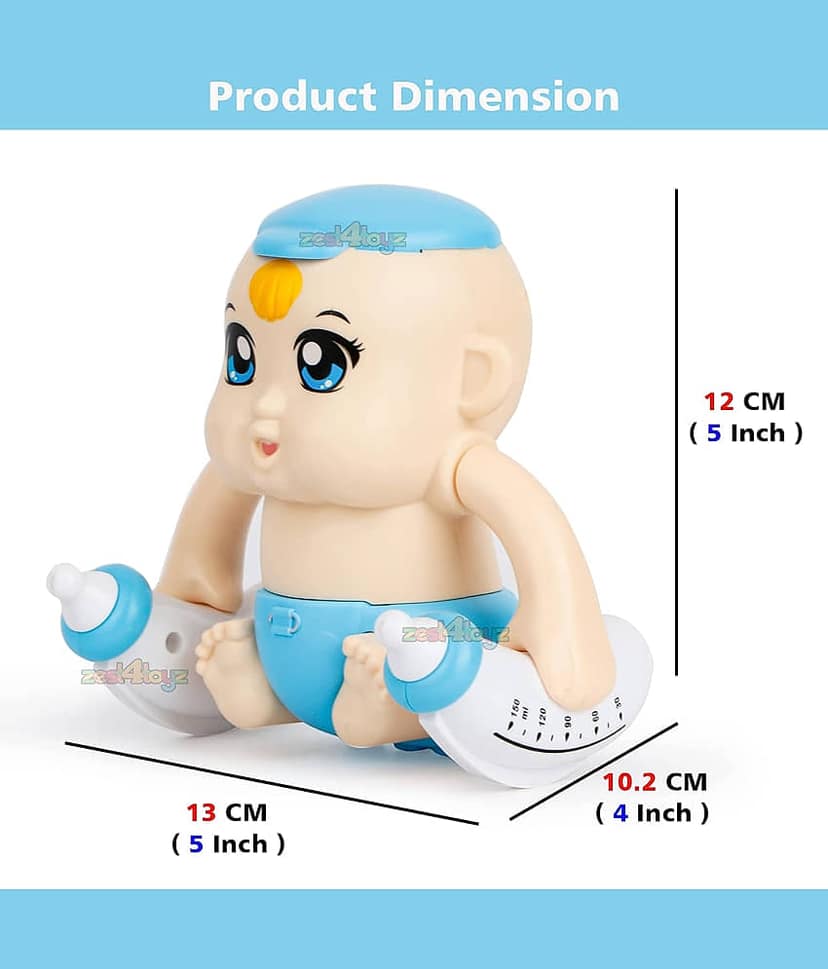 Villy Tumbling Baby Electric Toys with Baby Bottle Voice Control Sensor Light Music Rotating Arm Sound Toy for Kids (Pack of 1) Random Color Dispatch view 2