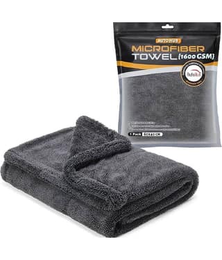 Auto Hub Grey 1600 GSM Microfiber Cloth For Automobile ( Pack of 1 )