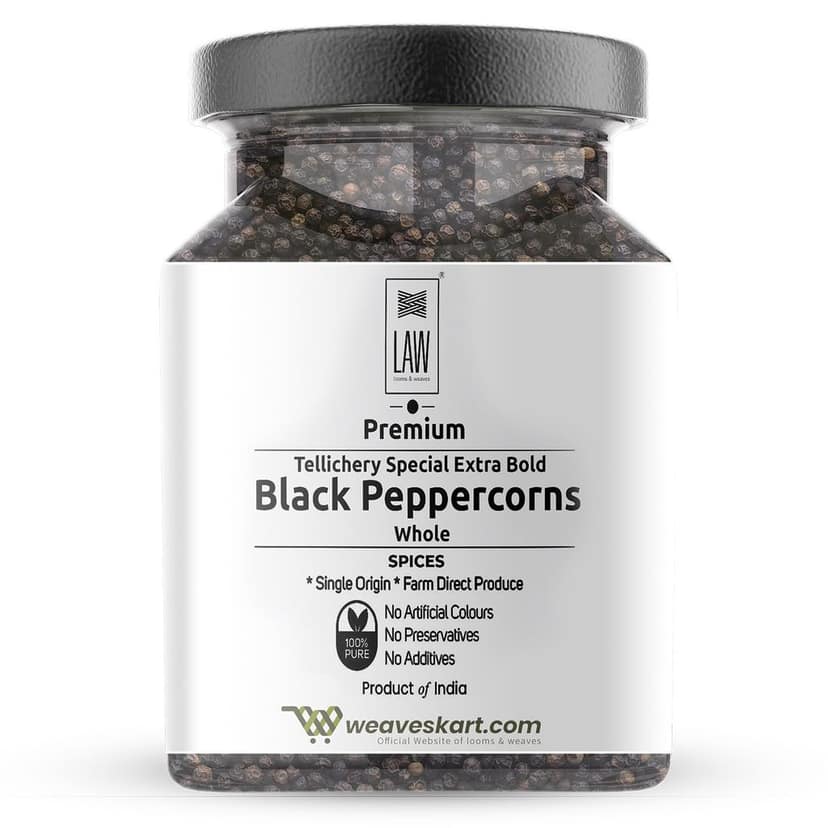Premium quality Single origin Tellichery Special Extra Bold Black Peppercorns Whole – 100 gm view 2