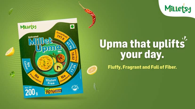 Milletsy Millet Upma Instant Mix (Activated) view 6