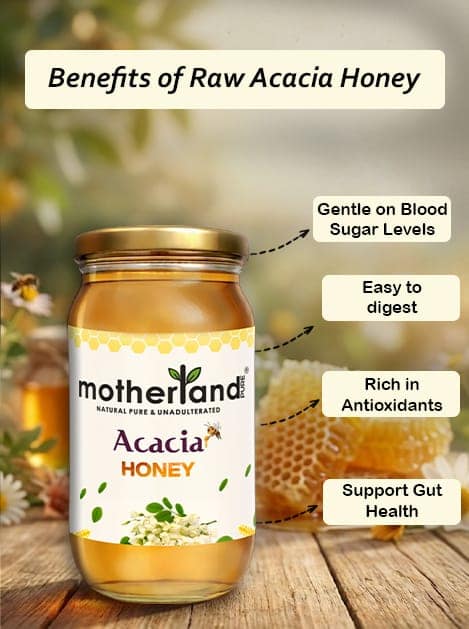 Pure & Raw Acacia Honey | Motherland Pure view 3