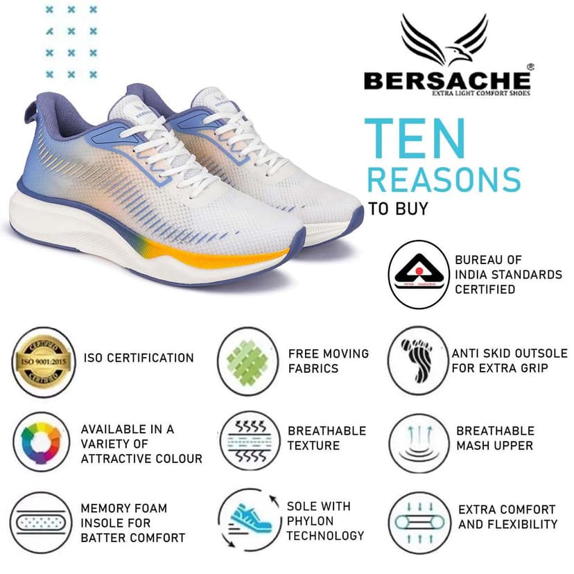 Bersache Premium Sports ,walking,Gym,cricket, Trending Running Shoes For Men's view 7