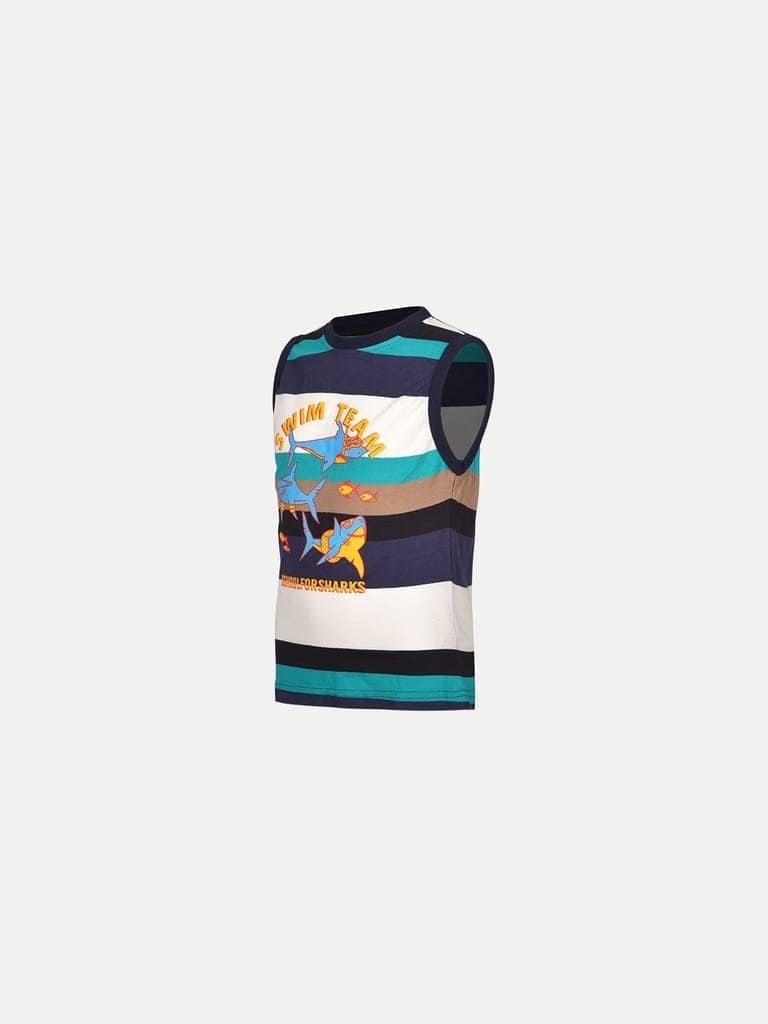 Teen Boys Multi Stripe Striper Tanktop view 2