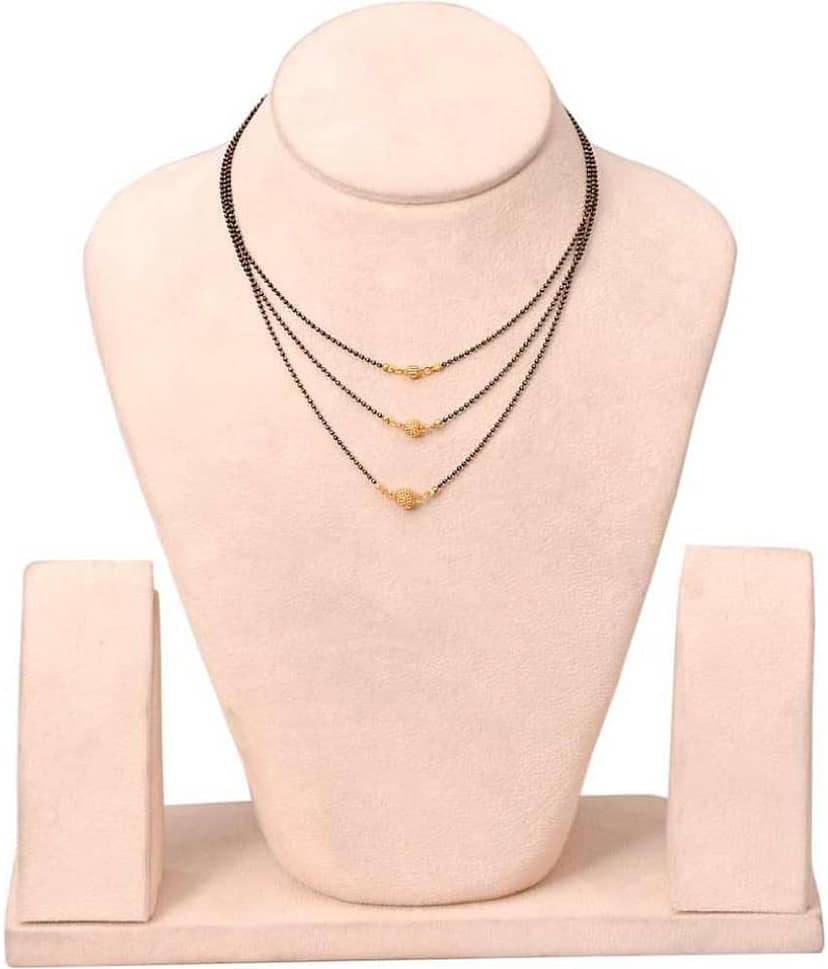Gilher Gold Plated Daily Wear 3 Layer Short Size Mangalsutra For Women