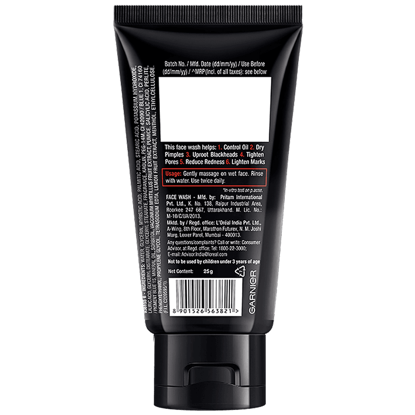 Garnier Men Men - Acno Fight, Anti-Pimple Facewash, 25 G view 2