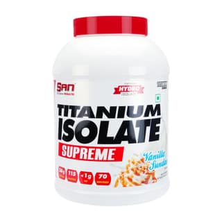 San Nutrition Titanium Isolate Supreme | Whey Protein Powder | 26g protein | Hydrolyzed Whey Protein Isolate |