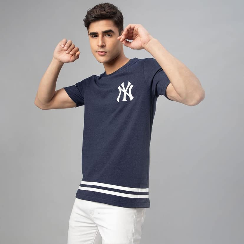 FTX Men Printed Round Neck Half Sleeve Tshirt view 4