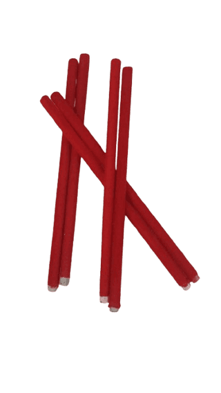 Red Colour Velvet Pencils Sticks Set of 10