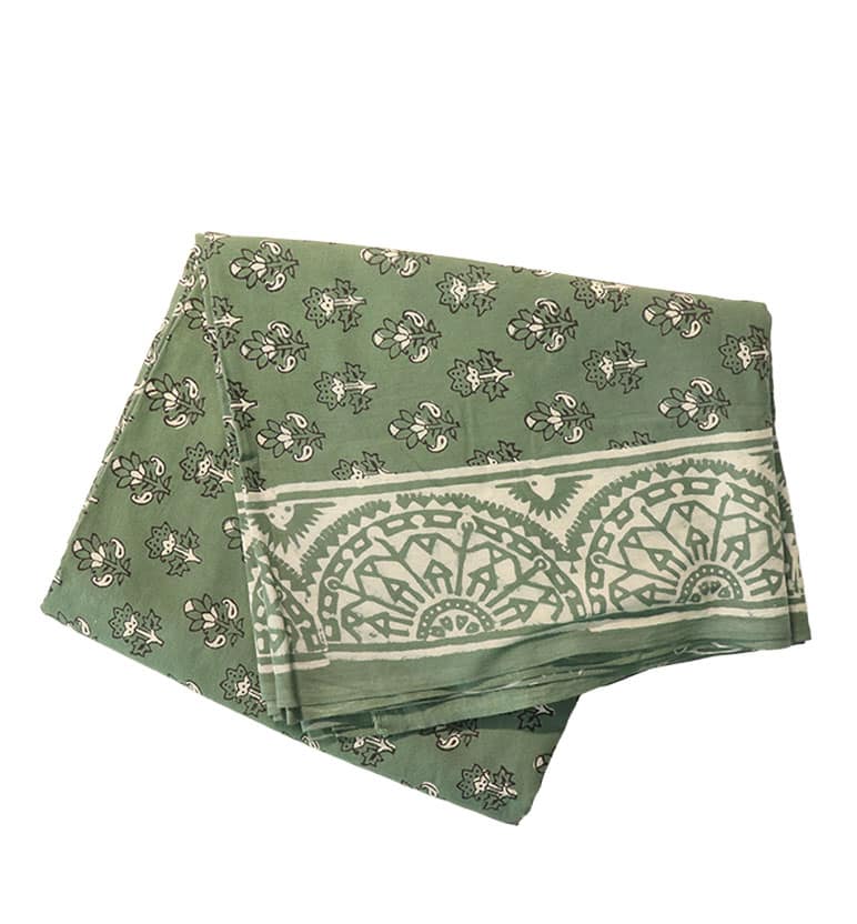 Handcrafted Dabu Print Cotton Dress Material – 3 Piece Set view 3