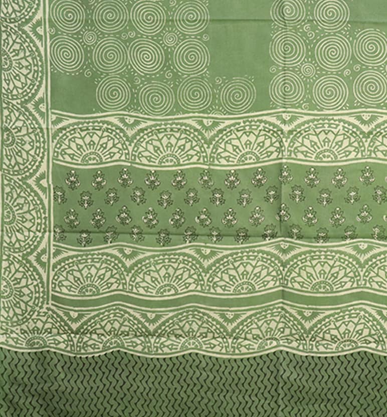 Handcrafted Dabu Print Cotton Dress Material – 3 Piece Set view 5