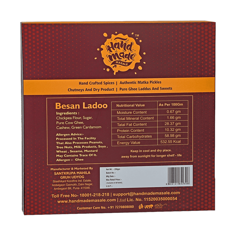 Handmade Besan Ladoo - Traditional Indian Sweet view 3