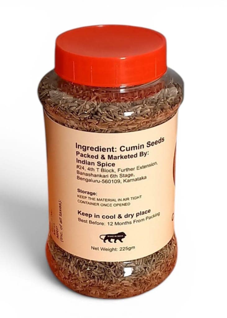 Indian Spice Premium Jeera (Whole Cumin Seeds) / Traditional Flavors, Authentic Blends (225gm) view 3