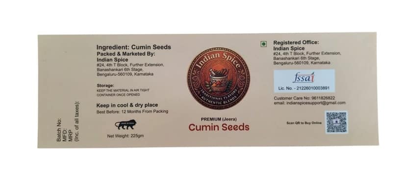 Indian Spice Premium Jeera (Whole Cumin Seeds) / Traditional Flavors, Authentic Blends (225gm) view 5