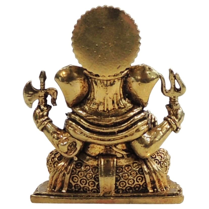 Brass Ganesh Ji Idol | Lord Ganesha Puja Statue, Height : 2 Inch (BSMAS1851 K) view 3
