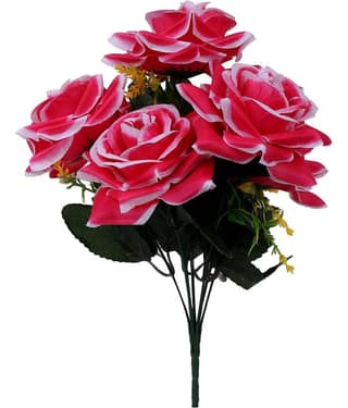 RealPBR - Pink Rose Artificial Flower ( Pack of 1 )