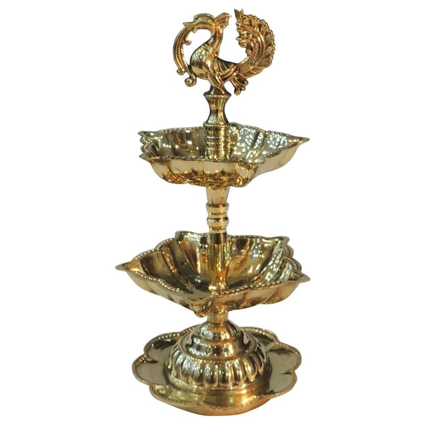 Brass Table Decor 2 Step Murga Deepak (FMAS782 B) view 2